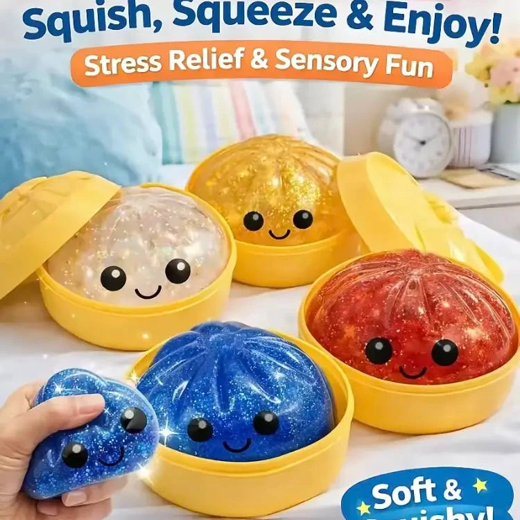 Glitter Dumpling Squishy Toy