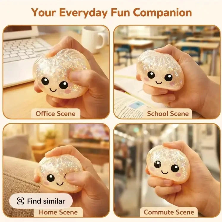 Glitter Dumpling Squishy Toy