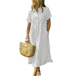 Chouyatou Striped Cotton Shirt Dress