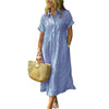 Chouyatou Striped Cotton Shirt Dress