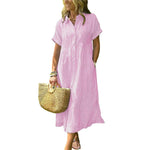 Chouyatou Striped Cotton Shirt Dress